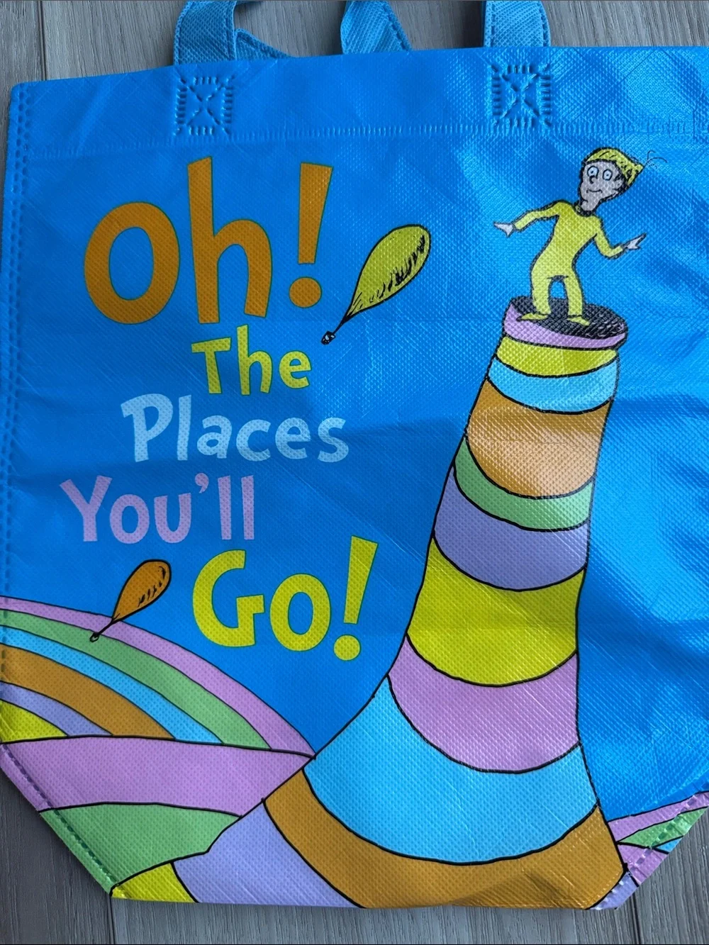 Oh! The Places You'll Go! Blue Kids Tote Bag